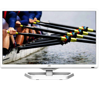 24 Jvc LT-24C341  LED TV with Built-in DVD Player - White
